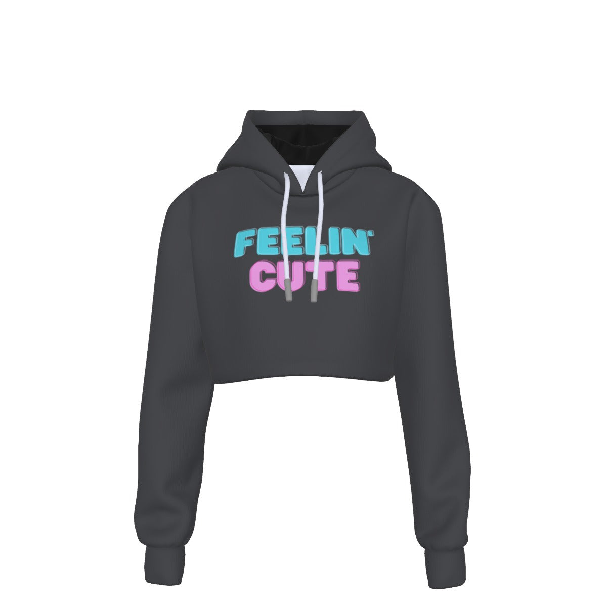 Feelin' Cute Crop Top Hoodie