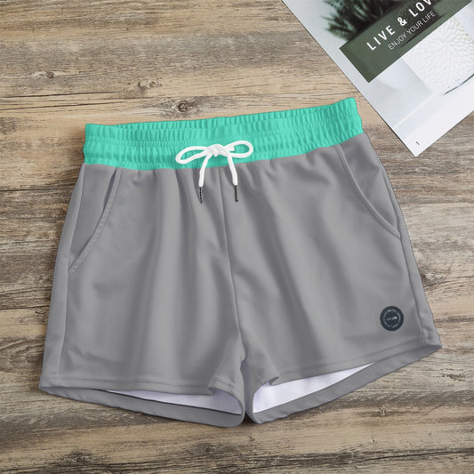 Grey and Aqua Shorts